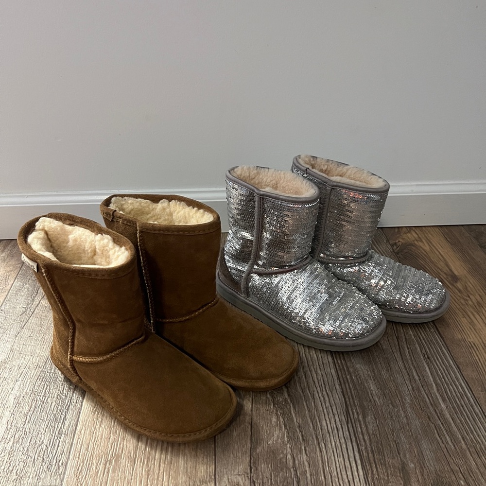 Girls Winter Boot Bundle UGG & BEARPAW Youth Size 4